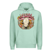 Seafoam bullskull mama Premium Hoodie - NancyCooperArtShop