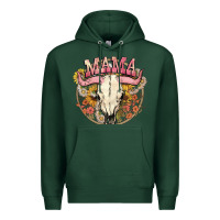 Sports Green bullskull mama Premium Hoodie - NancyCooperArtShop