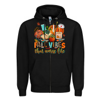Black fall vibes and that nurse life Zipper Hoodie - AdoDesignShop