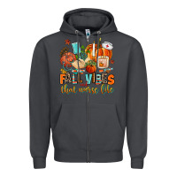 Smoke fall vibes and that nurse life Zipper Hoodie - AdoDesignShop