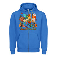 True Royal fall vibes and that nurse life Zipper Hoodie - AdoDesignShop