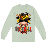 Matcha softball mom messy bun Long Sleeve Tee - Zillion Design Studio
