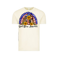 Vintage Arctic god bless america  rainbow Vintage Tee - BarkalooDesign
