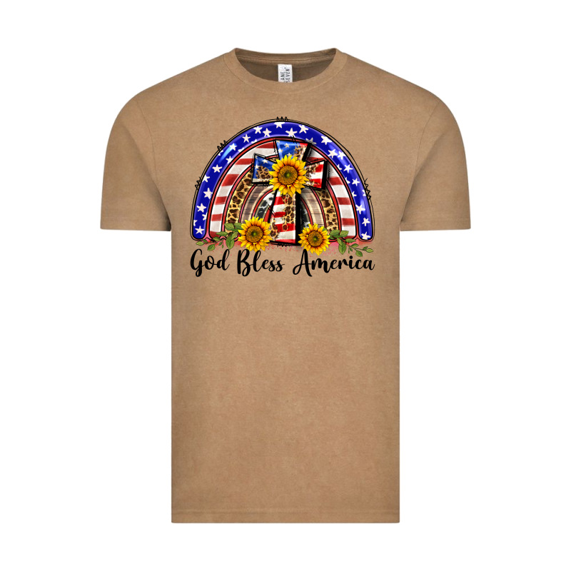 God Bless America  Rainbow Vintage Tee by BarkalooDesign | Teevron