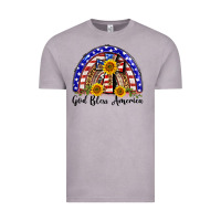 Vintage Zinc god bless america  rainbow Vintage Tee - BarkalooDesign