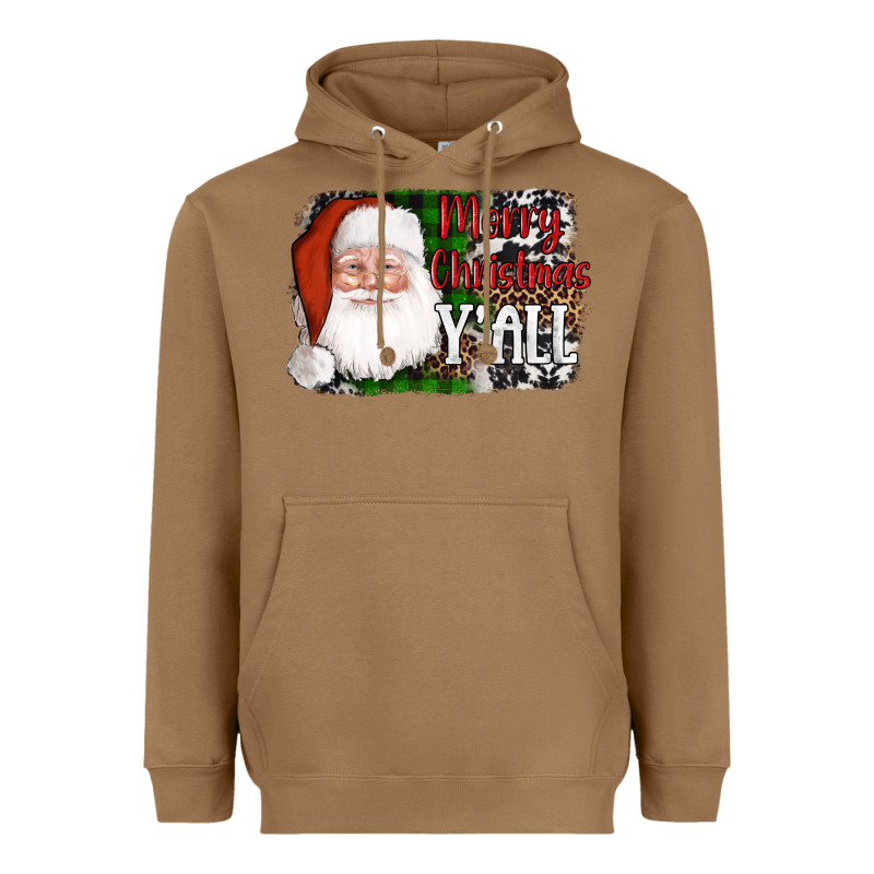 Santa Merry Christmas Y'all Heavyweight Hoodie by AdoDesignShop | Teevron