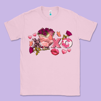 Chicken Valentine's Day Xoxo Classic Tee Designed By Fadigitalartstudio