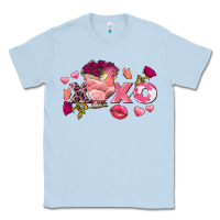Dusty Blue chicken valentine's day xoxo Classic Tee - FaDigitalArtStudio