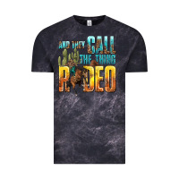 Cloud Black and they call the thing rodeo Vintage Tee - texasbilliewilder