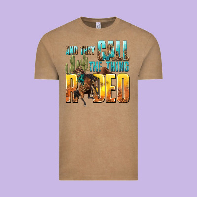 And They Call The Thing Rodeo Vintage Tee Designed By Texasbilliewilder