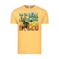 Vintage Mustard and they call the thing rodeo Vintage Tee - texasbilliewilder