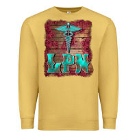 Antique Gold licensed practical nurse medical symbol  background Premium Sweatshirt - BarkalooDesign
