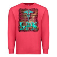 Cardinal licensed practical nurse medical symbol  background Premium Sweatshirt - BarkalooDesign