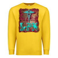 Lemon licensed practical nurse medical symbol  background Premium Sweatshirt - BarkalooDesign