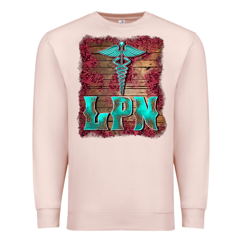 Licensed Practical Nurse Medical Symbol  Background Premium Sweatshirt by BarkalooDesign | Teevron