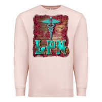 Pale Pink licensed practical nurse medical symbol  background Premium Sweatshirt - BarkalooDesign