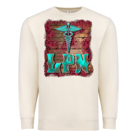 Sandshell licensed practical nurse medical symbol  background Premium Sweatshirt - BarkalooDesign