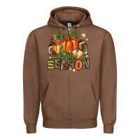 Chestnut fall and american football tis the season Zipper Hoodie - AdoDesignShop