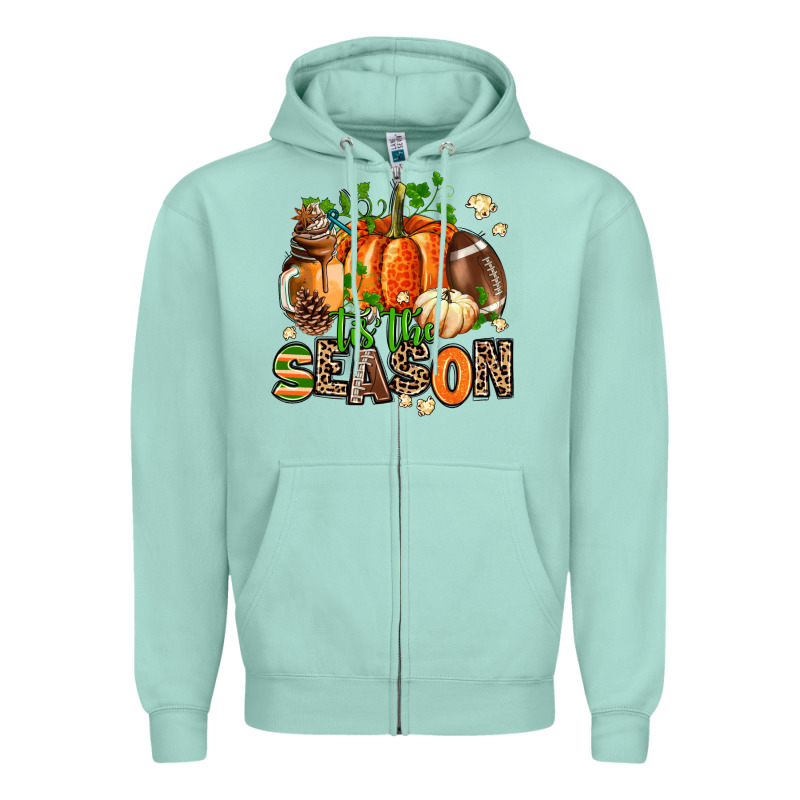 Fall And American Football Tis The Season Zipper Hoodie by AdoDesignShop | Teevron