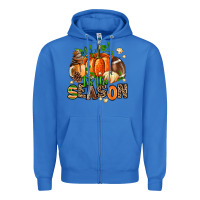 True Royal fall and american football tis the season Zipper Hoodie - AdoDesignShop