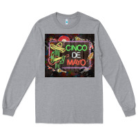 Heather Grey cinco de mayo cactus tumbler 3 Long Sleeve Tee - CTS Tumbler Store