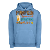 Pigment Pebble Blue pumpkin spice and everything nice Urban Hoodie - BundleAndBundleShop