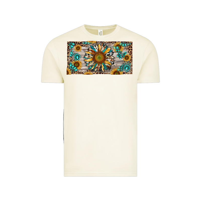 Western Sunflower And Gemstone License Plate Vintage Tee by RanaPortraitStore | Teevron
