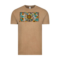 Vintage Coffee western sunflower and gemstone license plate Vintage Tee - RanaPortraitStore
