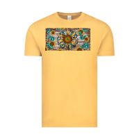 Vintage Mustard western sunflower and gemstone license plate Vintage Tee - RanaPortraitStore