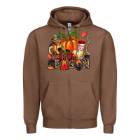 Chestnut fall and  hockey  tis the season Zipper Hoodie - AdoDesignShop
