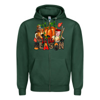 Sports Green fall and  hockey  tis the season Zipper Hoodie - AdoDesignShop
