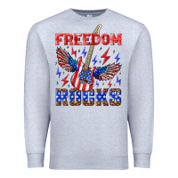 Heather Grey freedom rocks Premium Sweatshirt - NancyCooperArtShop