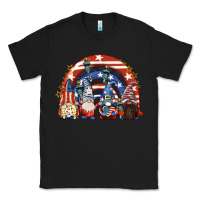 Black 4th of July rainbow with gnomes Classic Tee - CowGirlArtShop