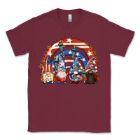 Burgundy 4th of July rainbow with gnomes Classic Tee - CowGirlArtShop
