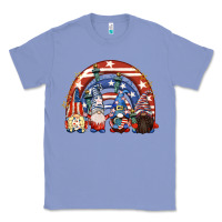 Colony Blue 4th of July rainbow with gnomes Classic Tee - CowGirlArtShop