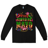 Black happy cinco de mayo Long Sleeve Tee - CTS Tumbler Store