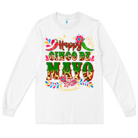 White happy cinco de mayo Long Sleeve Tee - CTS Tumbler Store