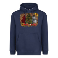 Navy merry and bright with tree's Heavyweight Hoodie - AdoDesignShop