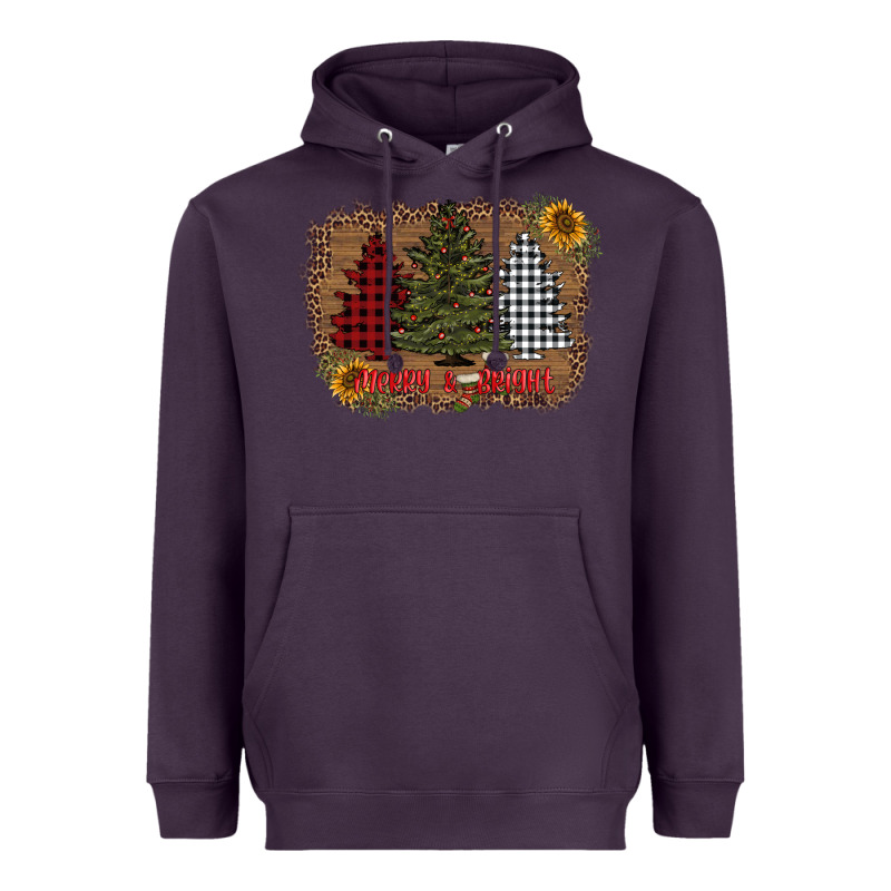 Merry And Bright With Tree's Heavyweight Hoodie by AdoDesignShop | Teevron