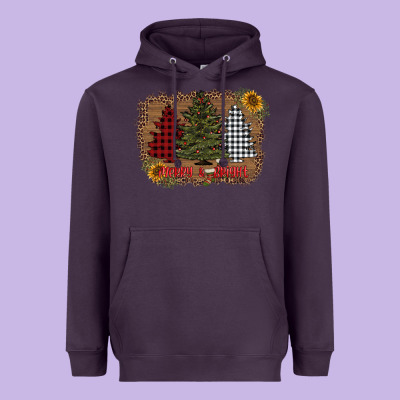 Merry And Bright With Tree's Heavyweight Hoodie Designed By Adodesignshop