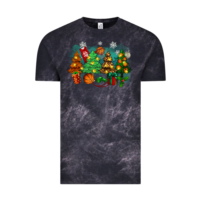 Christmas Trees With Basketball Vintage Tee by Zillion Design Studio | Teevron