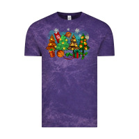 Cloud Purple christmas trees with basketball Vintage Tee - Zillion Design Studio