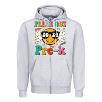 Heather Grey peace out 2024 pre k Zipper Hoodie - JahusDesignShop