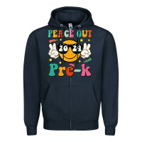 Navy peace out 2024 pre k Zipper Hoodie - JahusDesignShop