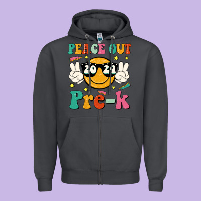 Peace Out 2024 Pre K Zipper Hoodie Designed By Jahusdesignshop