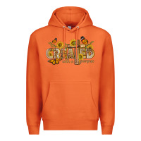 Carrot created with a purpose with sunflower and butterfl Premium Hoodie - NancyCooperArtShop
