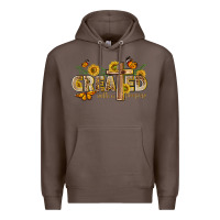 Coffee created with a purpose with sunflower and butterfl Premium Hoodie - NancyCooperArtShop