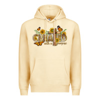 Pina Colada created with a purpose with sunflower and butterfl Premium Hoodie - NancyCooperArtShop