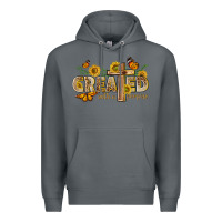 Rock created with a purpose with sunflower and butterfl Premium Hoodie - NancyCooperArtShop