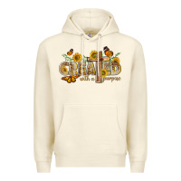 Sandshell created with a purpose with sunflower and butterfl Premium Hoodie - NancyCooperArtShop